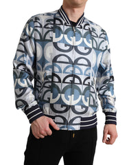 Dolce & Gabbana Multicolor Logo Print Bomber Blouson Jacket -   -  Dolce & Gabbana.
