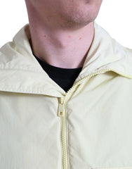 Dolce & Gabbana Yellow Nylon Collared Full Zip Parka Jacket -   -  Dolce & Gabbana.