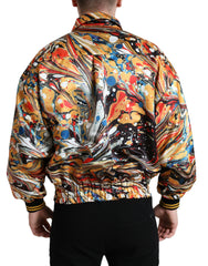 Dolce & Gabbana Multicolor Abstract Polyester Bomber Jacket -   -  Dolce & Gabbana.