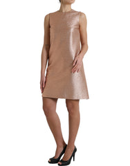 Dolce & Gabbana Pink Jacquard Sleeveless Shift Mini Dress -   -  Dolce & Gabbana.