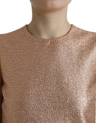 Dolce & Gabbana Pink Jacquard Sleeveless Shift Mini Dress -   -  Dolce & Gabbana.