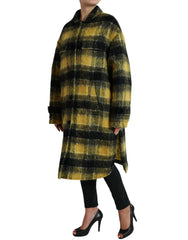 Dolce & Gabbana Yellow Plaid Long Sleeve Casual Coat Jacket -   -  Dolce & Gabbana.