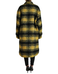 Dolce & Gabbana Yellow Plaid Long Sleeve Casual Coat Jacket -   -  Dolce & Gabbana.