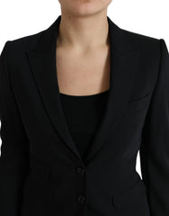 Dolce & Gabbana Black Wool Single Breasted Blazer Coat Jacket -   -  Dolce & Gabbana.