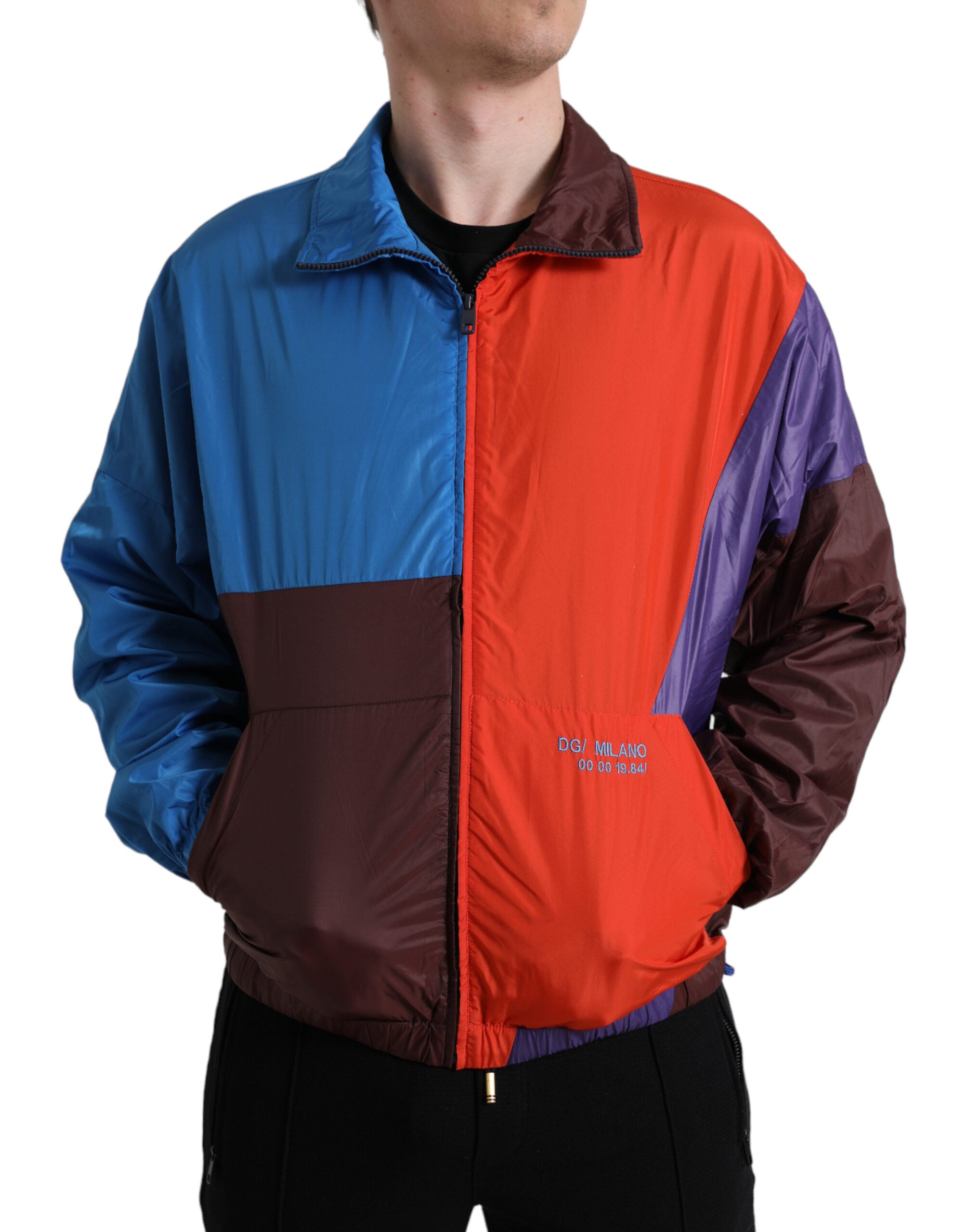 Dolce & Gabbana Multicolor Color Windbreaker Jacket -   -  Dolce & Gabbana.