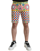 Dolce & Gabbana Multicolor Carretto Print Men Bermuda Shorts -   -  Dolce & Gabbana.