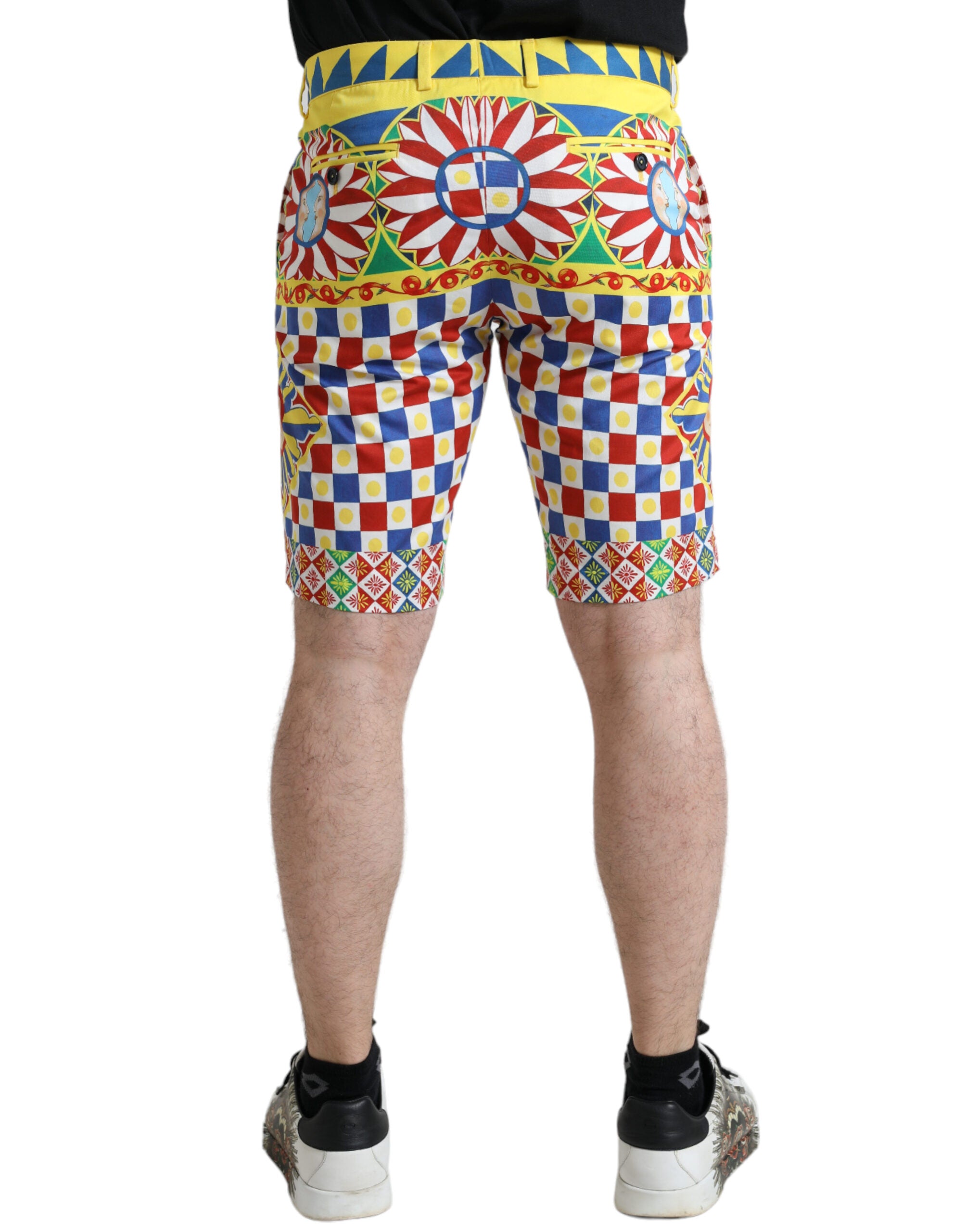 Dolce & Gabbana Multicolor Carretto Print Men Bermuda Shorts -   -  Dolce & Gabbana. Dolce & Gabbana Multicolor Carretto Print Men Bermuda Shorts -   -  Dolce & Gabbana.