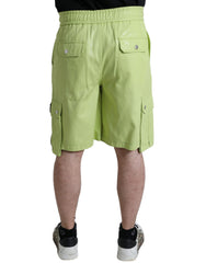 Dolce & Gabbana Light Green Cotton Men Cargo Bermuda Shorts -   -  Dolce & Gabbana.
