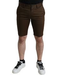Dolce & Gabbana Brown Cotton Stretch Men Bermuda Shorts -   -  Dolce & Gabbana.