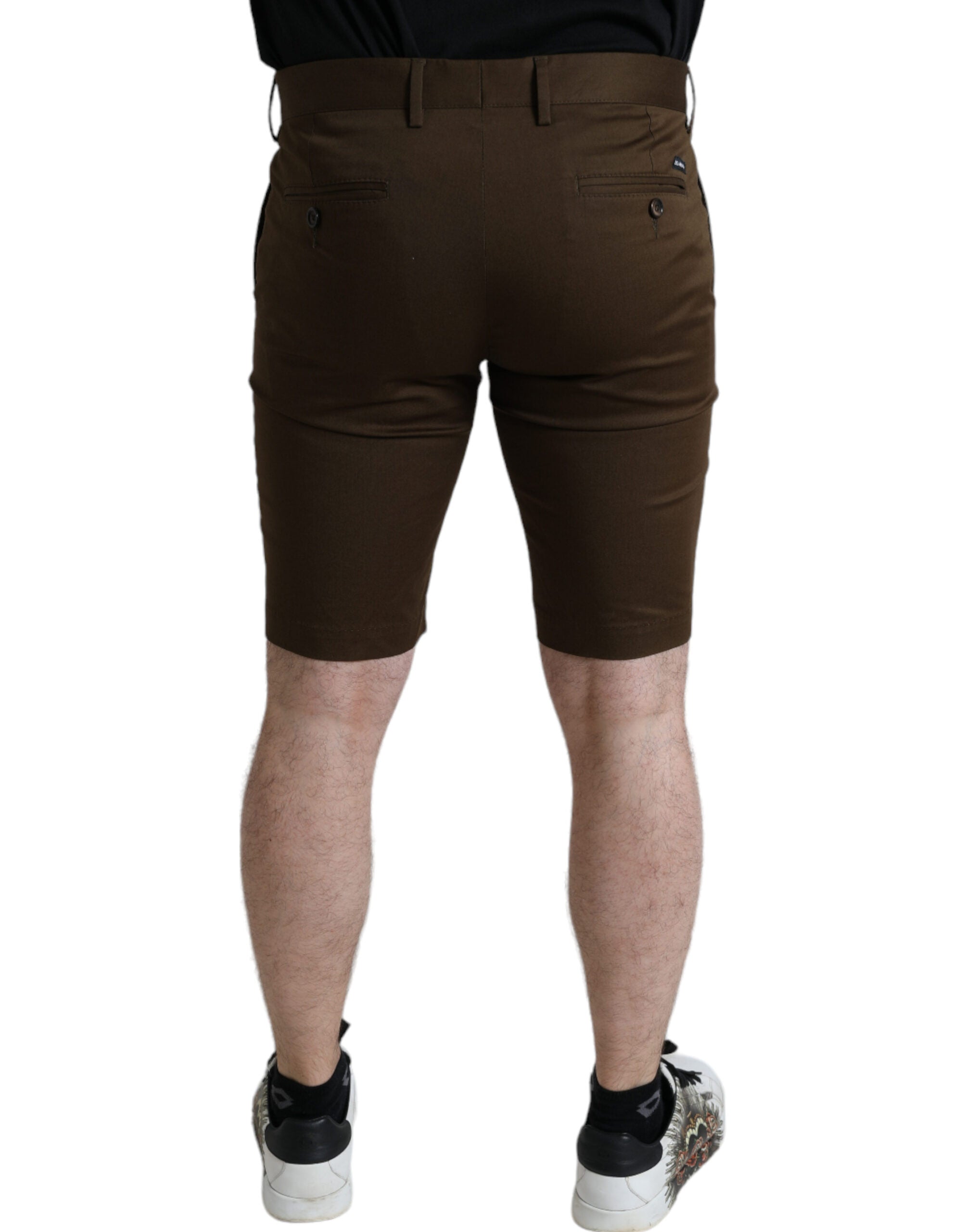 Dolce & Gabbana Brown Cotton Stretch Men Bermuda Shorts -   -  Dolce & Gabbana. Dolce & Gabbana Brown Cotton Stretch Men Bermuda Shorts -   -  Dolce & Gabbana.