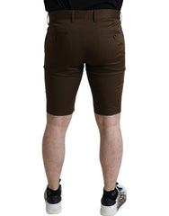 Dolce & Gabbana Brown Cotton Stretch Men Bermuda Shorts -   -  Dolce & Gabbana.