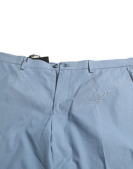 Dolce & Gabbana Sky Blue Cotton Folded Hem Men Bermuda Shorts -   -  Dolce & Gabbana.