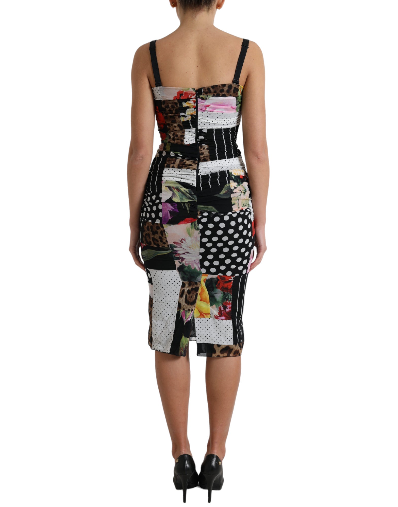 Dolce & Gabbana Multicolor Patchwork Midi Floral Leopard Bodycon Dress -   -  Dolce & Gabbana. Dolce & Gabbana Multicolor Patchwork Midi Floral Leopard Bodycon Dress -   -  Dolce & Gabbana.