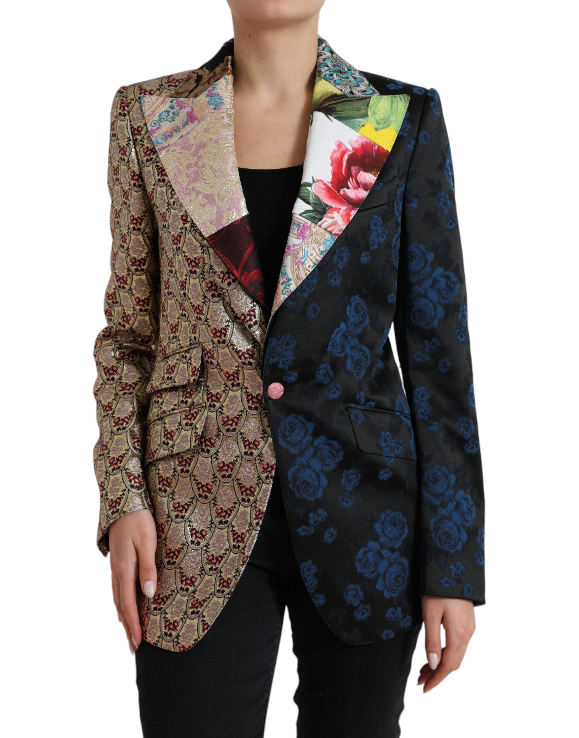 Dolce & Gabbana Multicolor Floral Patchwork Jacquard Jacket -   -  Dolce & Gabbana.