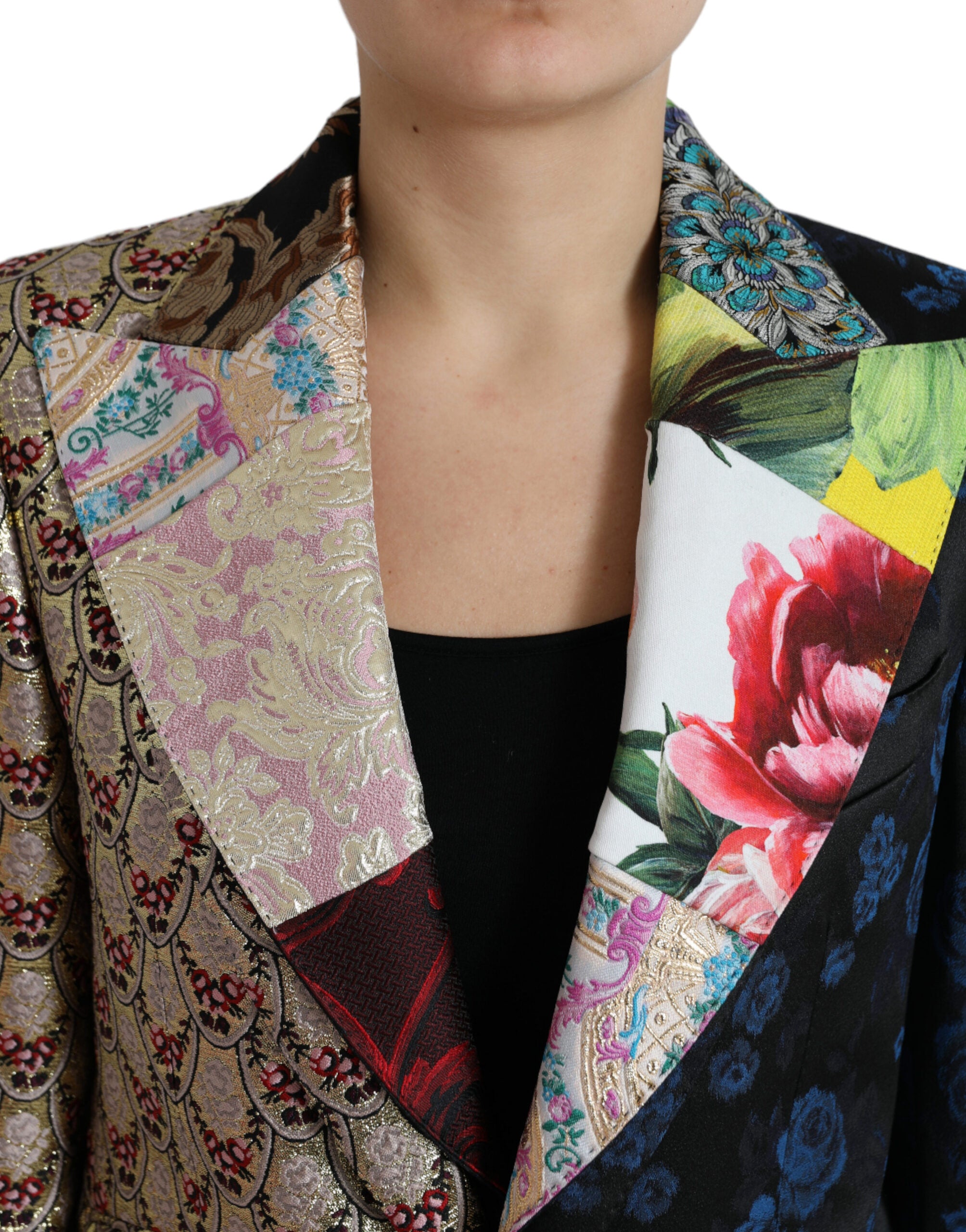 Dolce & Gabbana Multicolor Floral Patchwork Jacquard Jacket -   -  Dolce & Gabbana. Dolce & Gabbana Multicolor Floral Patchwork Jacquard Jacket -   -  Dolce & Gabbana.