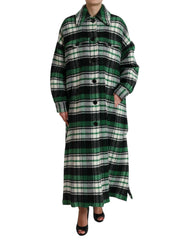 Dolce & Gabbana Green Plaid Long Sleeve Casual Coat Jacket -   -  Dolce & Gabbana.