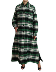 Dolce & Gabbana Green Plaid Long Sleeve Casual Coat Jacket -   -  Dolce & Gabbana.