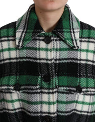 Dolce & Gabbana Green Plaid Long Sleeve Casual Coat Jacket -   -  Dolce & Gabbana.