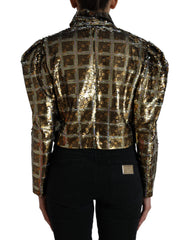 Dolce & Gabbana Multicolor Polyester Sequined Cropped Jacket -   -  Dolce & Gabbana.