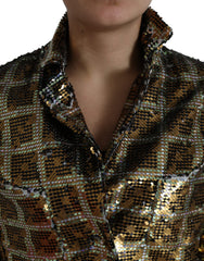 Dolce & Gabbana Multicolor Polyester Sequined Cropped Jacket -   -  Dolce & Gabbana.