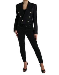 Dolce & Gabbana Black Striped SICILIA Double Breasted Jacket -   -  Dolce & Gabbana.