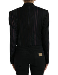 Dolce & Gabbana Black Striped SICILIA Double Breasted Jacket -   -  Dolce & Gabbana.