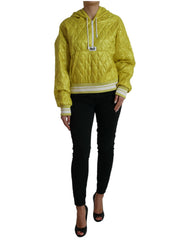 Dolce & Gabbana Yellow Nylon Quilted Hooded Pullover Jacket -   -  Dolce & Gabbana.