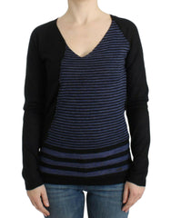 Costume National Black striped V-neck sweater -   -  Costume National.