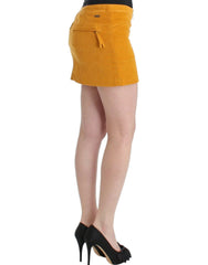 Costume National Yellow corduroy mini skirt -   -  Costume National.