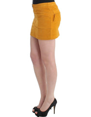 Costume National Yellow corduroy mini skirt -   -  Costume National.