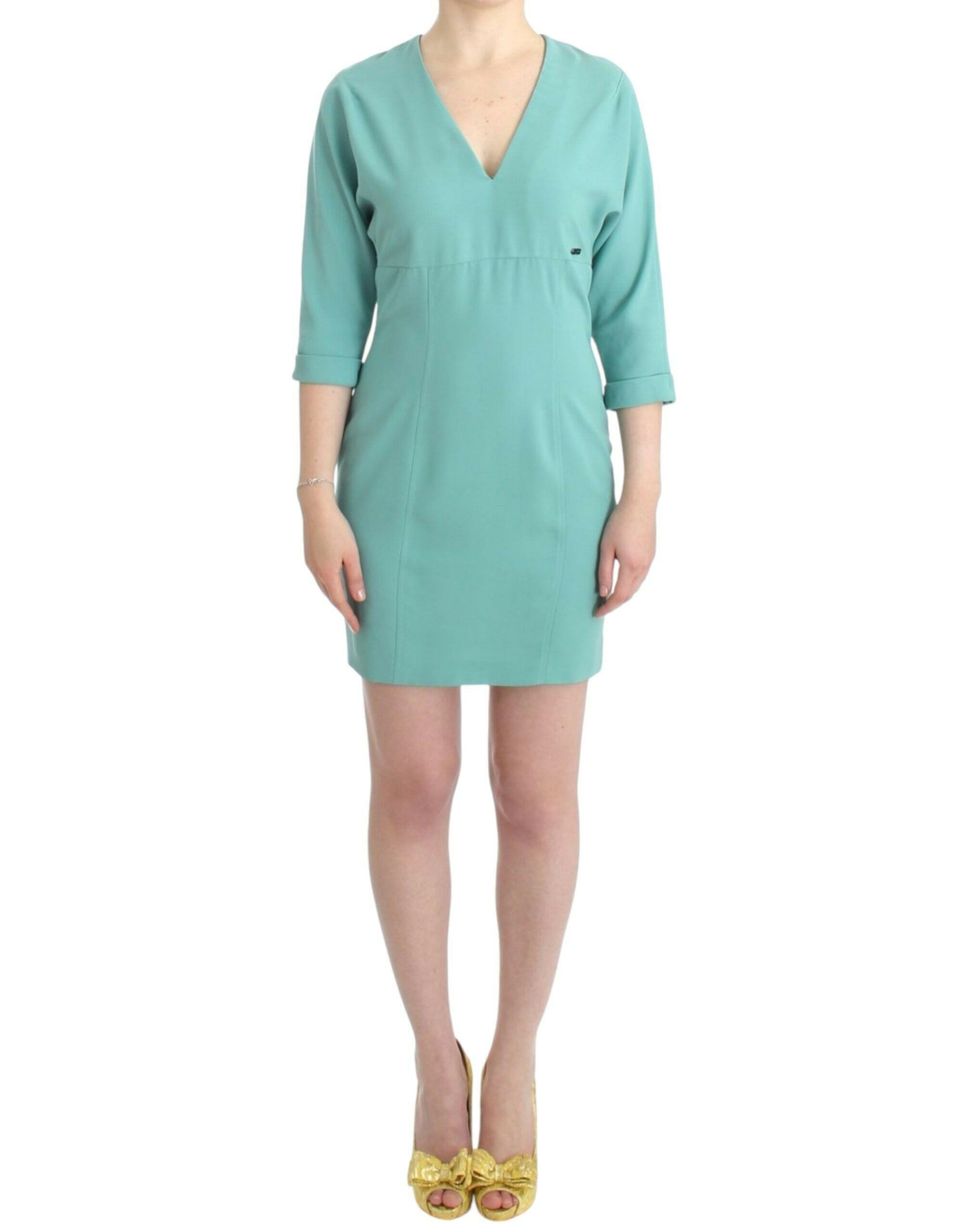 Costume National Green 3/4 sleeved sheath dress -   -  Costume National.