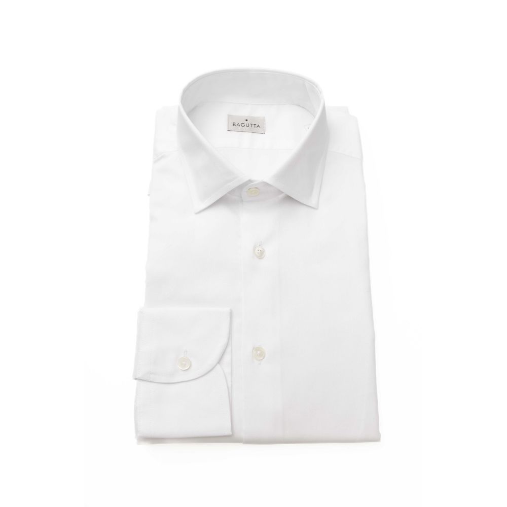 Bagutta White Cotton Men Shirt -   -  Bagutta.