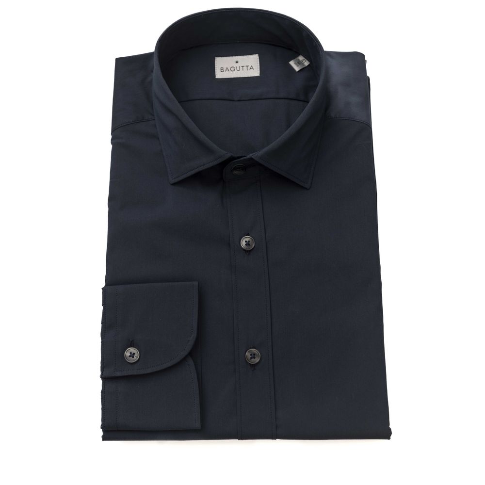 Bagutta Blue Cotton Men Shirt -   -  Bagutta.