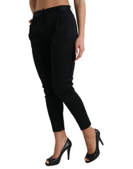 Dolce & Gabbana Black Mid Waist Skinny Cropped Pants -   -  Dolce & Gabbana.