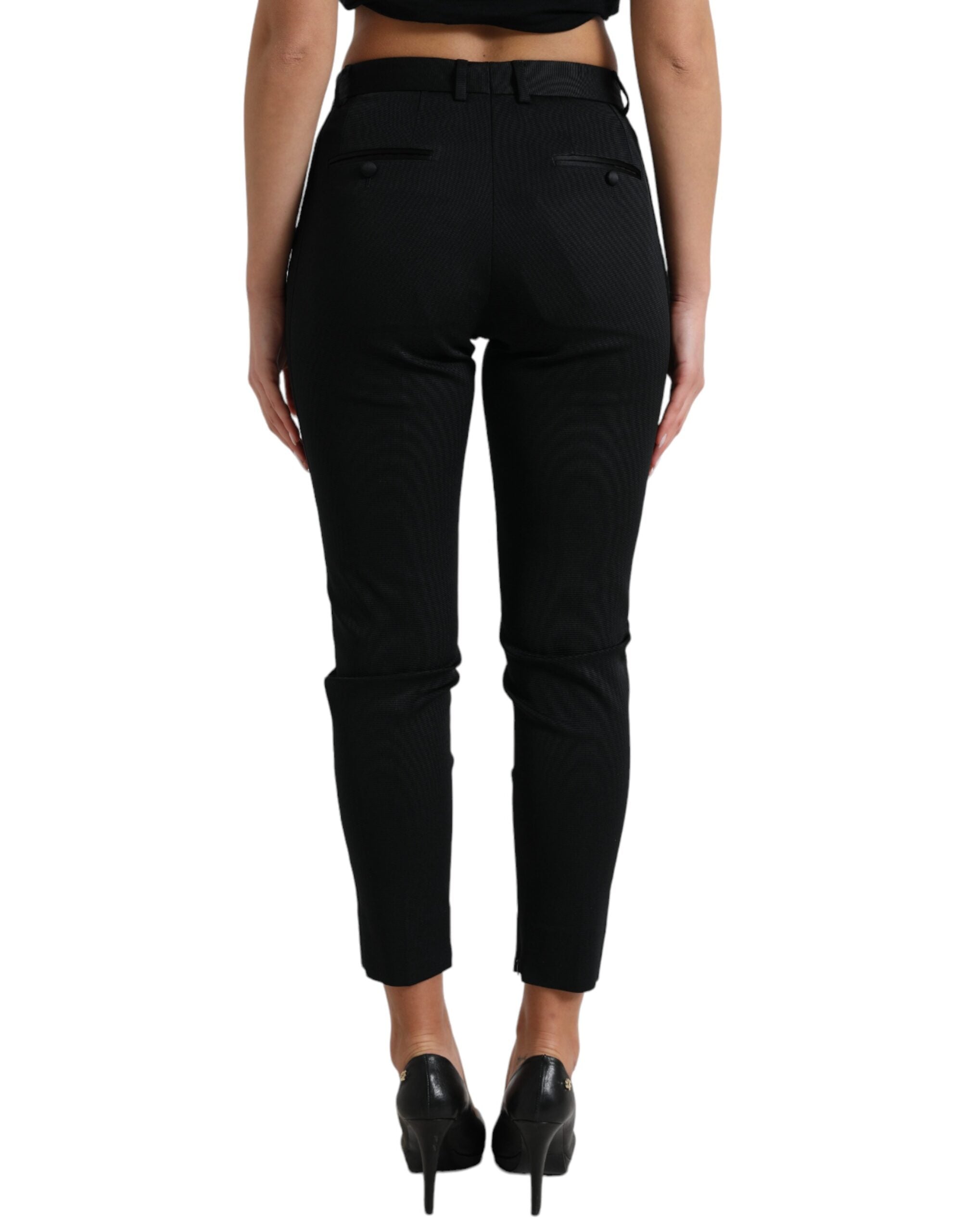 Dolce & Gabbana Black Mid Waist Skinny Cropped Pants -   -  Dolce & Gabbana. Dolce & Gabbana Black Mid Waist Skinny Cropped Pants -   -  Dolce & Gabbana.