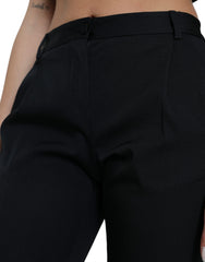 Dolce & Gabbana Black Mid Waist Skinny Cropped Pants -   -  Dolce & Gabbana.