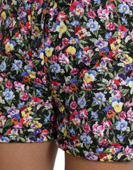 Dolce & Gabbana Multicolor Floral High Waist Hot Pants Shorts -   -  Dolce & Gabbana.