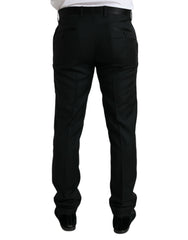 Dolce & Gabbana Black Wool Slim Fit Formal Trouser Dress Pants -   -  Dolce & Gabbana.