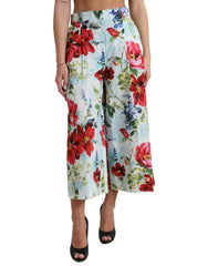 Dolce & Gabbana Multicolor Floral High Waist Wide Leg Pants -   -  Dolce & Gabbana.