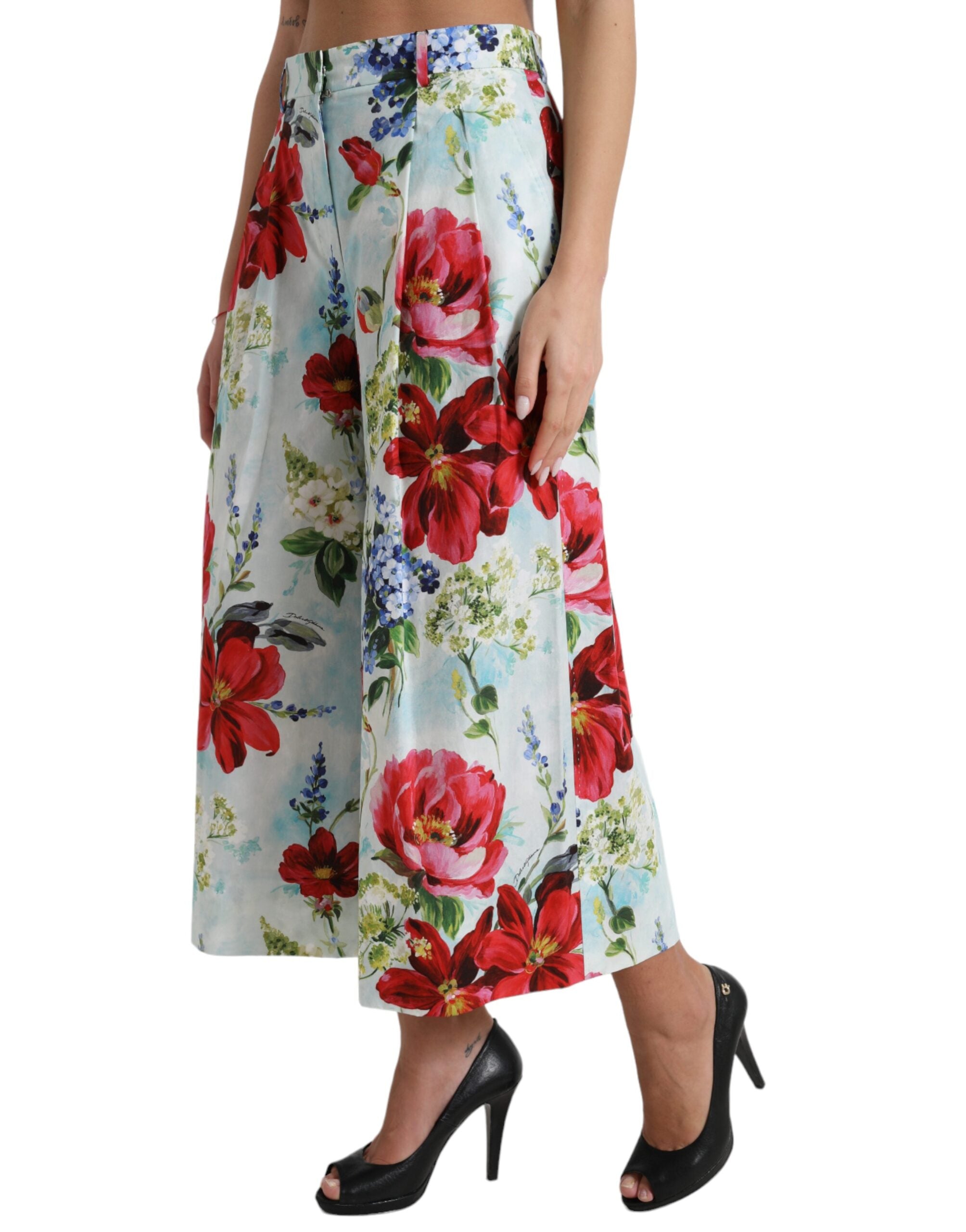 Dolce & Gabbana Multicolor Floral High Waist Wide Leg Pants -   -  Dolce & Gabbana. Dolce & Gabbana Multicolor Floral High Waist Wide Leg Pants -   -  Dolce & Gabbana.