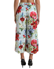 Dolce & Gabbana Multicolor Floral High Waist Wide Leg Pants -   -  Dolce & Gabbana.