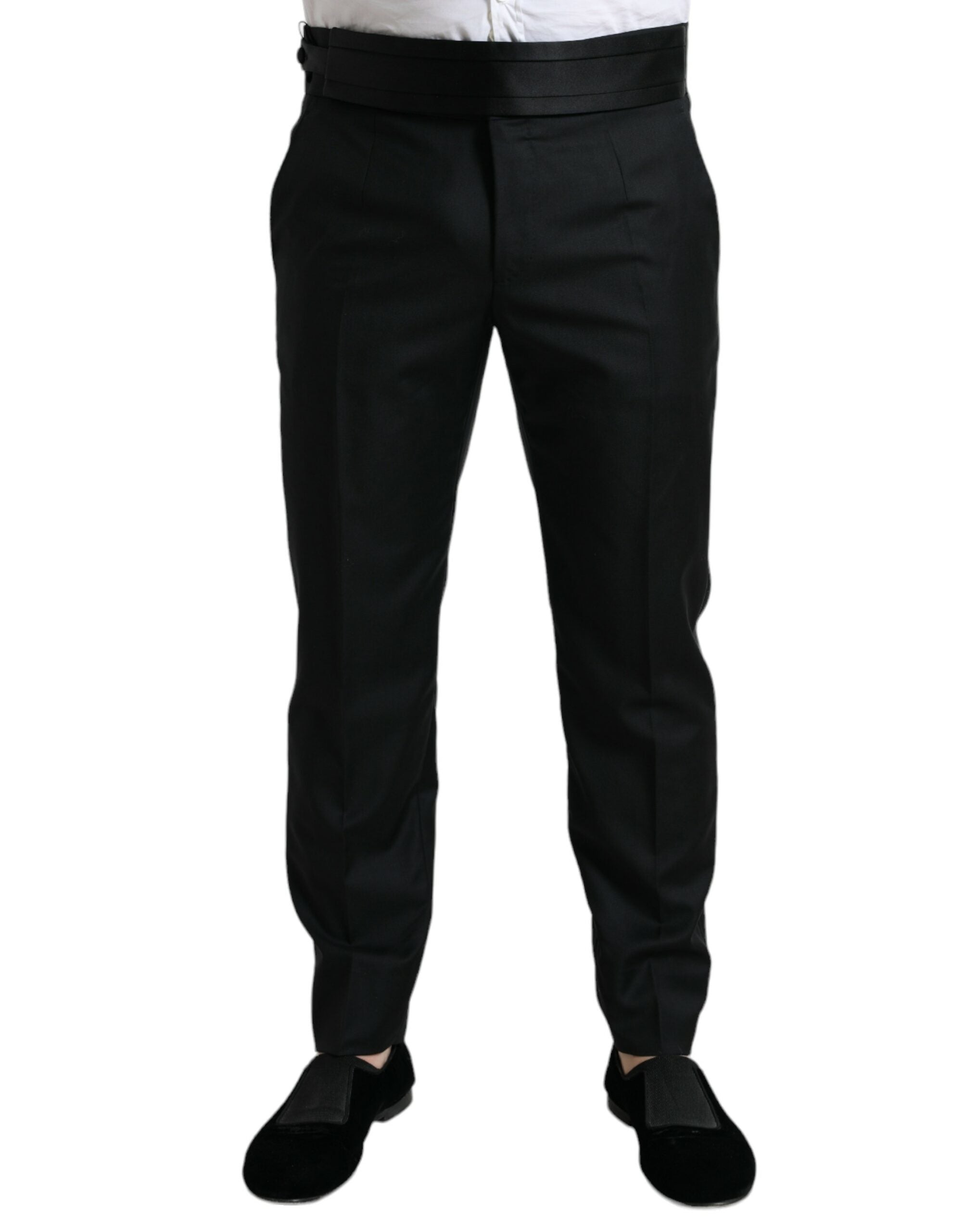 Dolce & Gabbana Black Wool Slim Fit Formal Trouser Dress Pants -   -  Dolce & Gabbana.