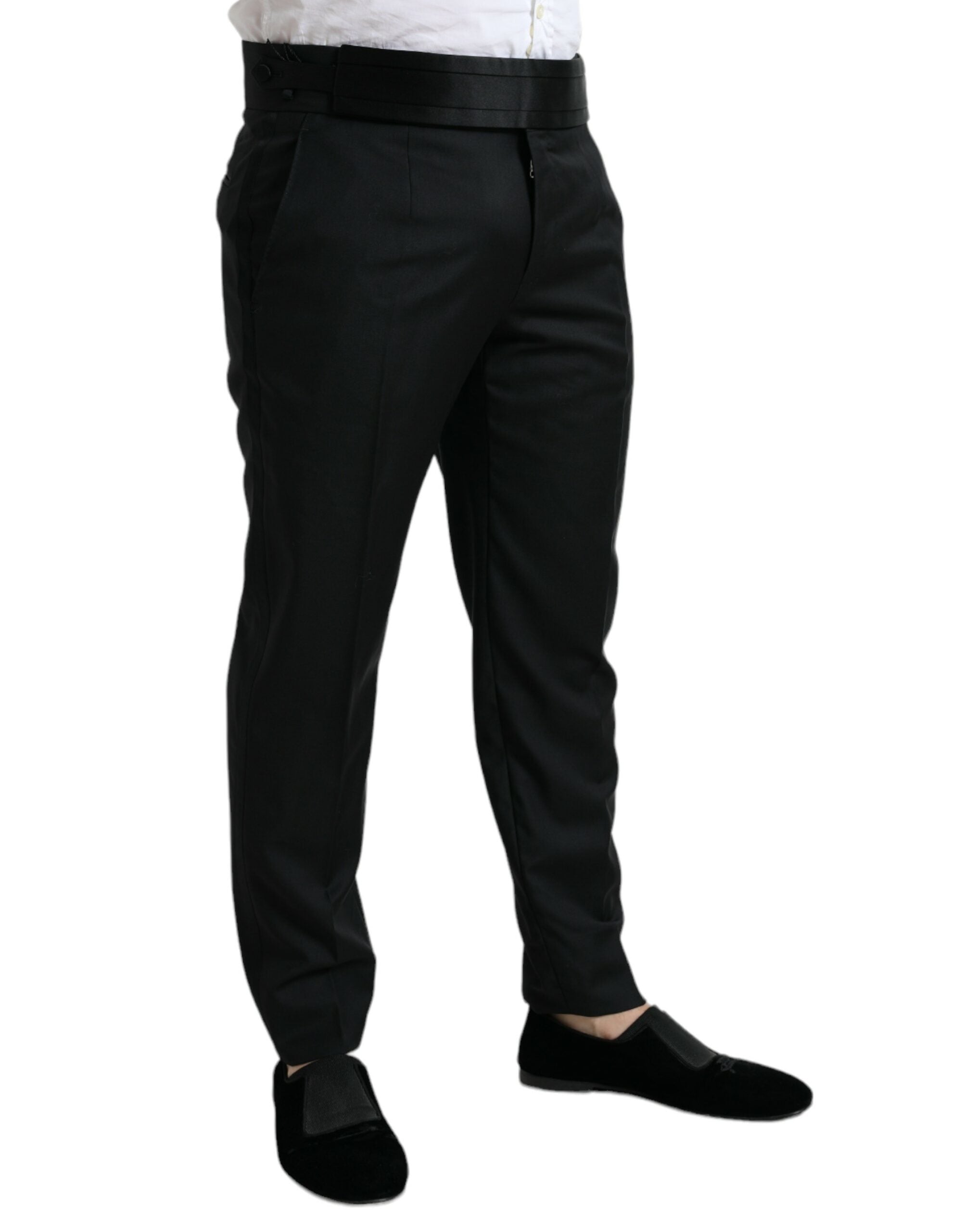 Dolce & Gabbana Black Wool Slim Fit Formal Trouser Dress Pants -   -  Dolce & Gabbana. Dolce & Gabbana Black Wool Slim Fit Formal Trouser Dress Pants -   -  Dolce & Gabbana.