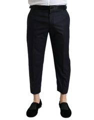 Dolce & Gabbana Blue Wool Cropped Tapered Pants -   -  Dolce & Gabbana.
