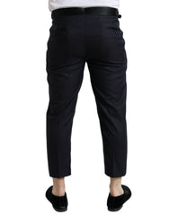 Dolce & Gabbana Blue Wool Cropped Tapered Pants -   -  Dolce & Gabbana.