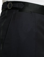 Dolce & Gabbana Blue Wool Cropped Tapered Pants -   -  Dolce & Gabbana.