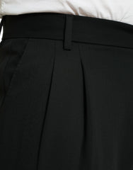 Dolce & Gabbana Black Wool Formal Straight Fit Dress Pants -   -  Dolce & Gabbana.