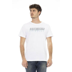 Bikkembergs White Cotton Men T-Shirt - - Bikkembergs.