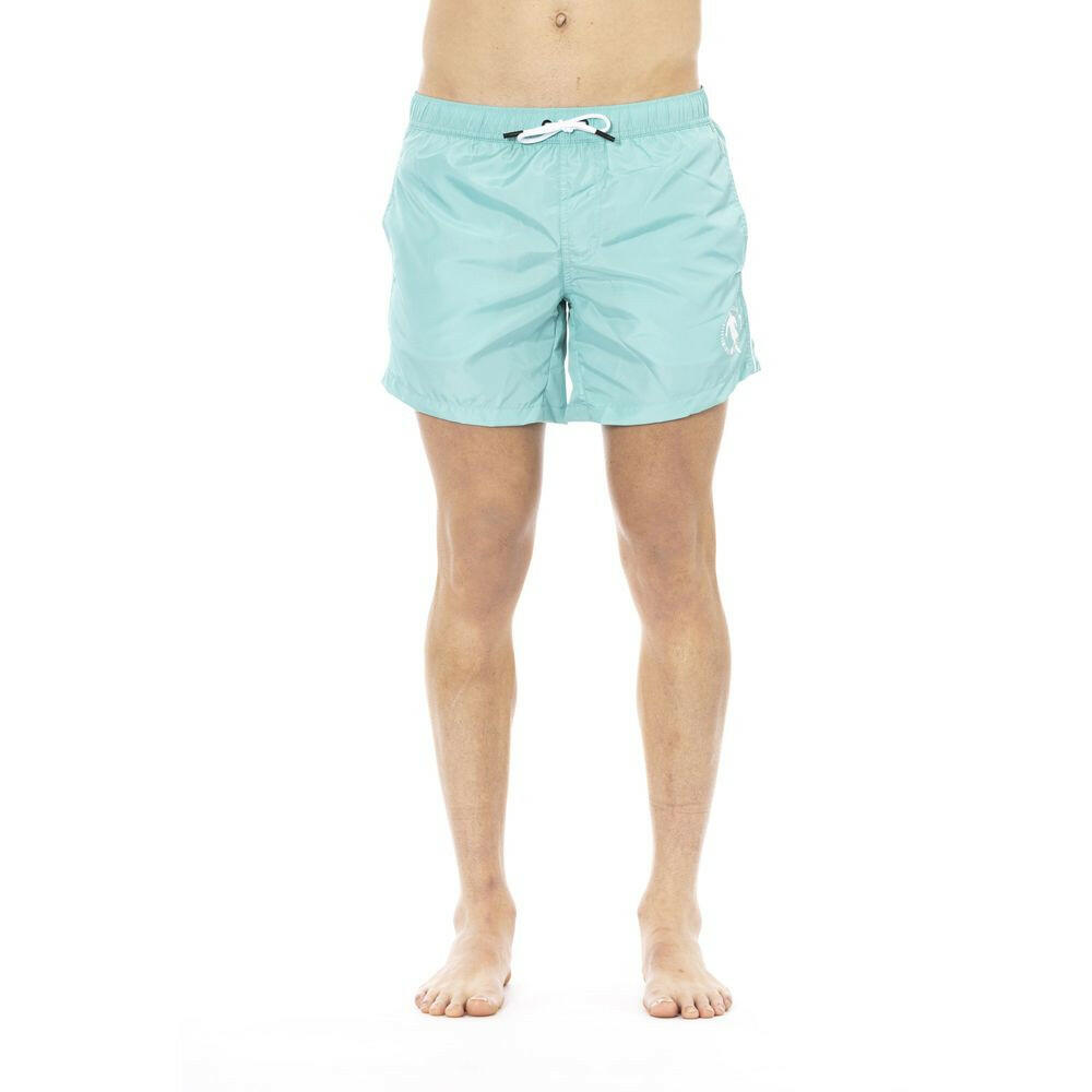 Bikkembergs Light Blue Polyester Men Swim Short -   -  Bikkembergs.