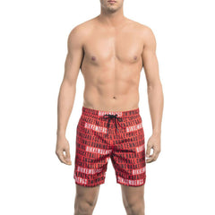 Bikkembergs "Red Polyester Men Swim Short" - - Bikkembergs.